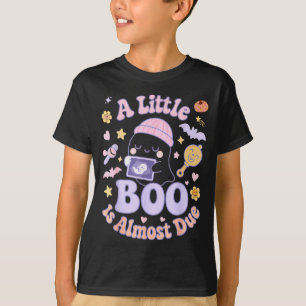 Little Boo Is Almost Due Fun Halloween Cute Pregna T-Shirt