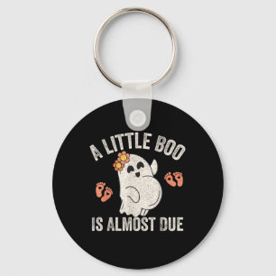 Little Boo Is Almost Due Halloween Pregnancy Annou Key Ring
