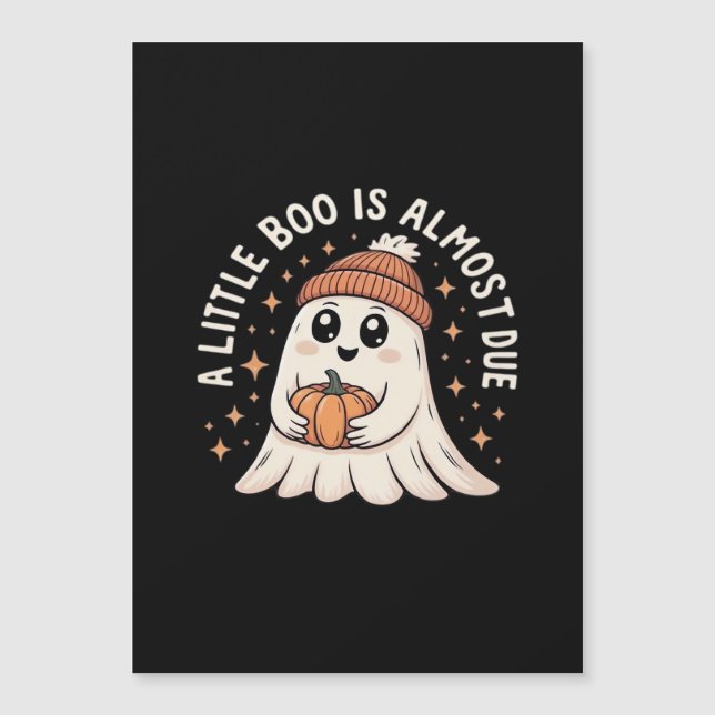 Little Boo Is Almost Due Halloween Pregnancy Revea (Front)