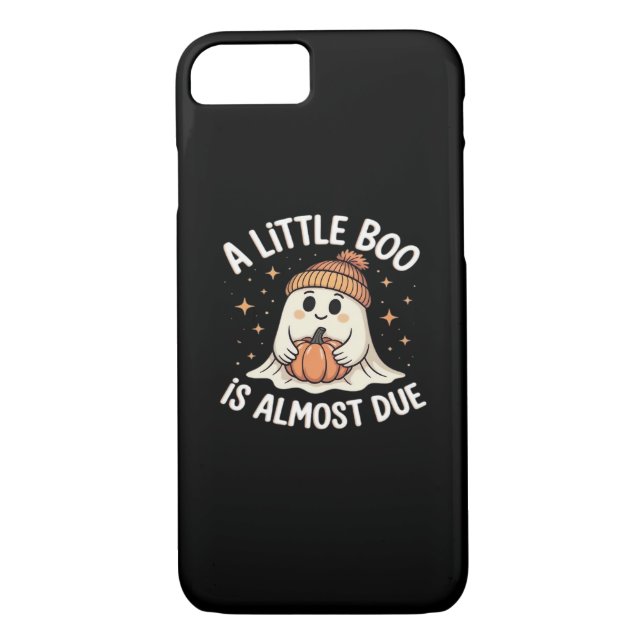 Little Boo Is Almost Due Halloween Pregnancy Revea Case-Mate iPhone Case (Back)