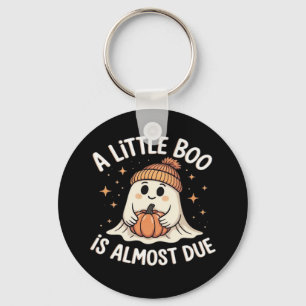 Little Boo Is Almost Due Halloween Pregnancy Revea Key Ring