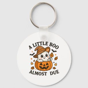 Little Boo Is Almost Due Halloween Pregnancy Revea Key Ring