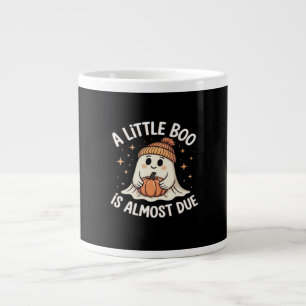 Little Boo Is Almost Due Halloween Pregnancy Revea Large Coffee Mug