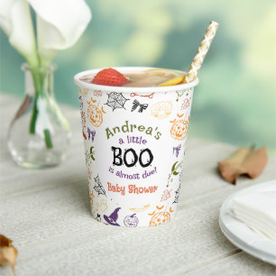 Little Boo is Almost Due Spooky Baby Shower Paper Cups