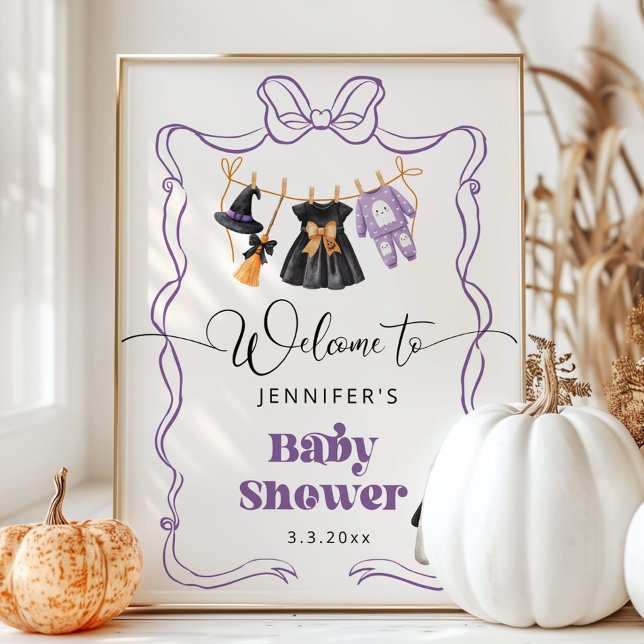 Little Boo is Due clothesline Baby Shower Welcome Poster (Creator Uploaded)