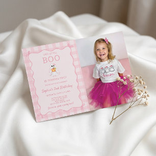 Little Boo Is Turning Two Birthday Invitation