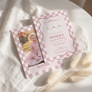 Little Boo Is Two Girl Ghost Birthday Invitation