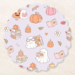 Little Boo Lilac Whimsical Books Baby Shower Paper Coaster<br><div class="desc">Little Boo Lilac Whimsical Books Baby Shower Paper Coaster 
Matching items are available.</div>