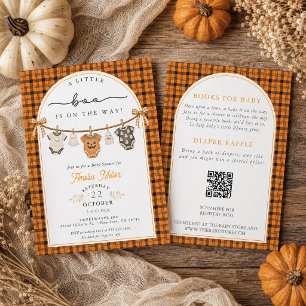 Little Boo on the Way Baby Clothesline Baby Shower Invitation