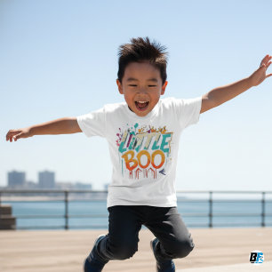Little Boo Orange Black Halloween Family Matching T-Shirt