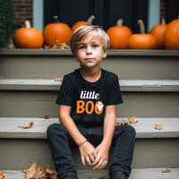 Little Boo Orange Black Halloween Family Matching