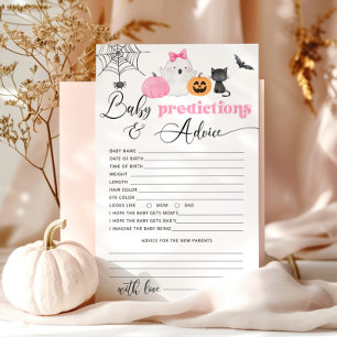Little boo pink Baby predictions and advice card