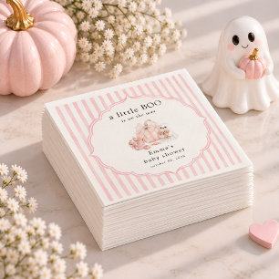 Little Boo Pink Girl Baby Shower Napkin
