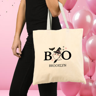 Little Boo Pink Girl Halloween Birthday Tote Bag
