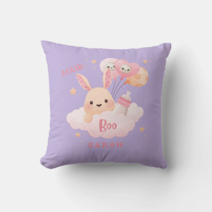 Little Boo Pink Halloween Baby Shower Cushion