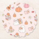 Little Boo Pink Whimsical Books Baby Shower Paper Coaster<br><div class="desc">Little Boo Pink Whimsical Books Baby Shower Paper Coaster 
Matching items are available.</div>