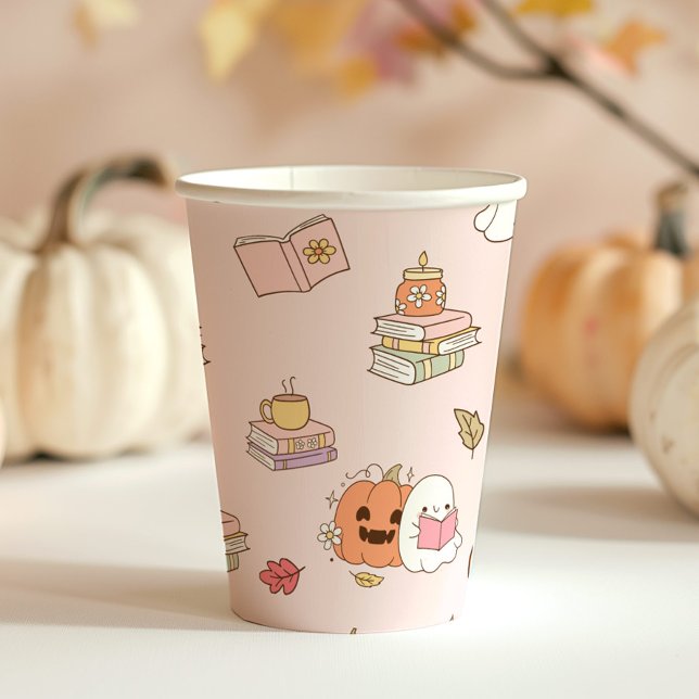 Little Boo Pink Whimsical Books Baby Shower Paper Cups (Creator Uploaded)