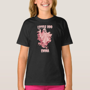 Little Boo Pinkoween Watercolor Ghost T-Shirt