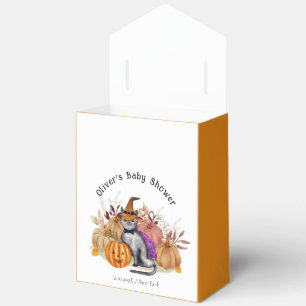 Little Boo Poem Cat In Witch Hat Baby Shower  Favour Box