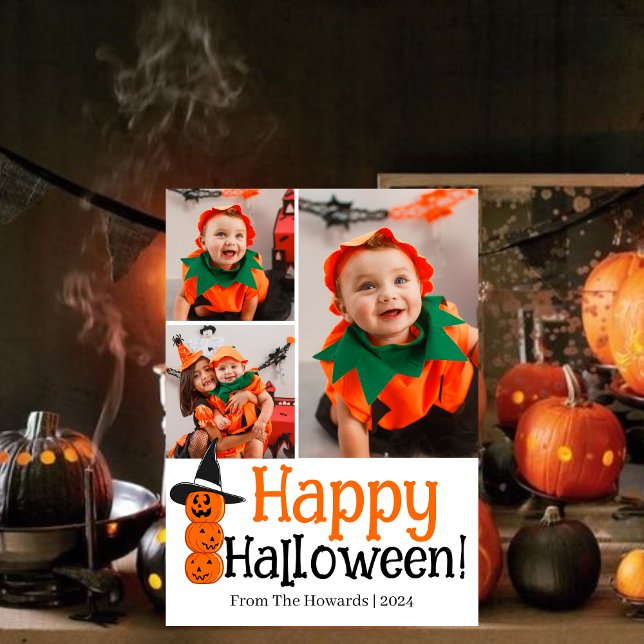 Little Boo! Spooky Cute Halloween Family Photo Holiday Card (Creator Uploaded)