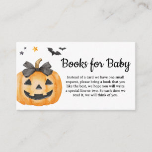 Little Boo Spooky Pumpkin Baby Books for Baby Enclosure Card