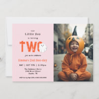 Little Boo Turning Two Girl Birthday Photo