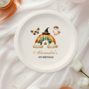 Little Boo Western First Birthday Paper Plate