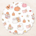 Little Boo White Whimsical Books Baby Shower Paper Coaster<br><div class="desc">Little Boo White Whimsical Books Baby Shower Paper Coaster 
Matching items are available.</div>