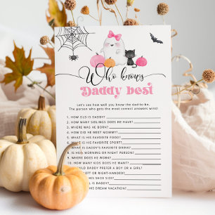 Little Boo Who knows daddy best baby shower game