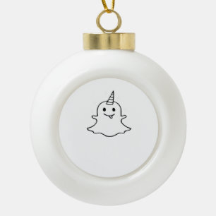 Little Boonicorn Trendy Unique Ceramic Ball Christmas Ornament