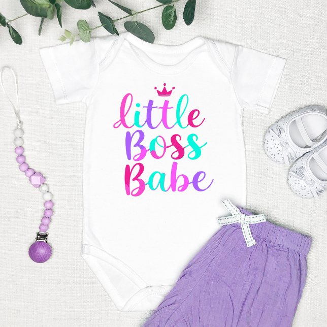 "Little Boss Babe" Colourful Baby Bodysuit (Creator Uploaded)