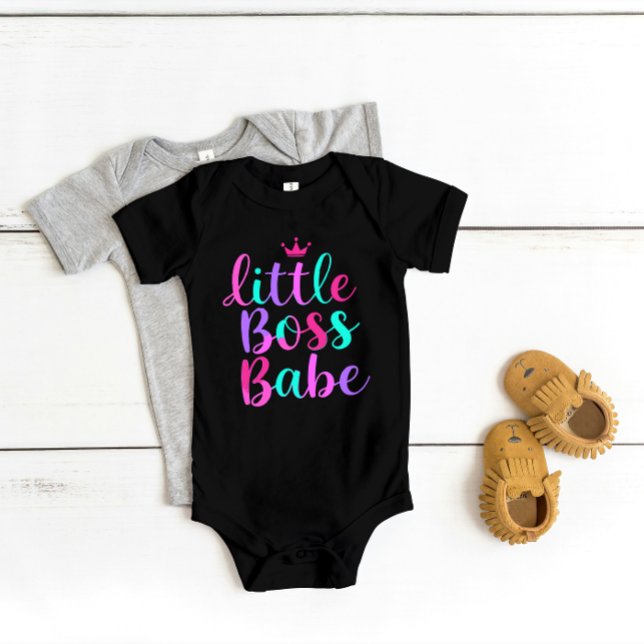 "Little Boss Babe" Colourful Baby Bodysuit (Creator Uploaded)