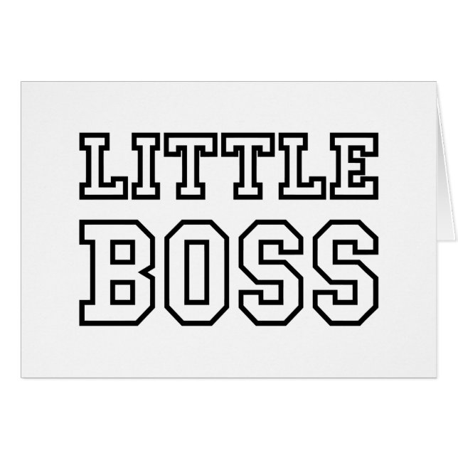 LITTLE BOSS CARD (Front Horizontal)