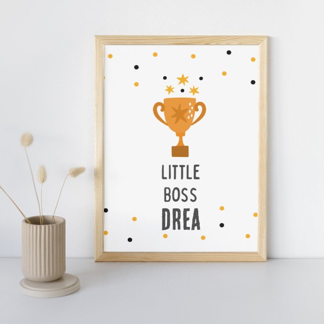 Little Boss Custom Name Nursery Poster (Creator Uploaded)