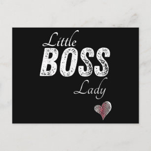 Little Boss Lady Baby Children Toddler Girl Short Holiday Postcard