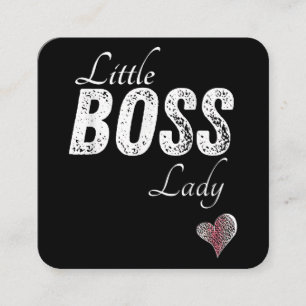Little Boss Lady Baby Children Toddler Girl Short Square Business Card