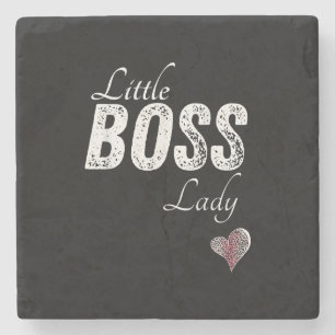Little Boss Lady Baby Children Toddler Girl Short Stone Coaster