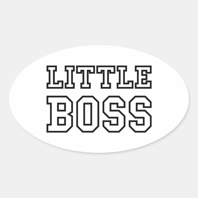 LITTLE BOSS OVAL STICKER (Front)