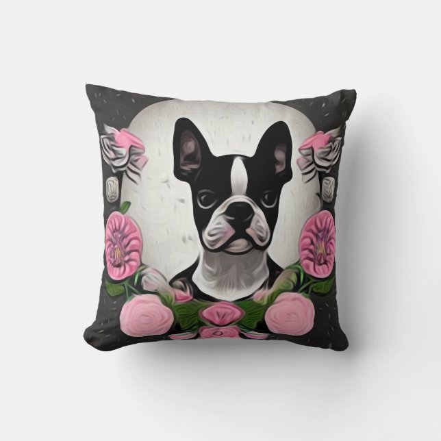 Little Boston Terrier Cushion (Front)
