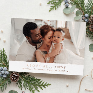 Little Bow Above All Love Christmas Photo