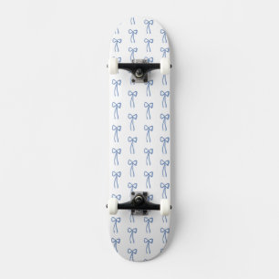 Little Bow Blue Skateboard