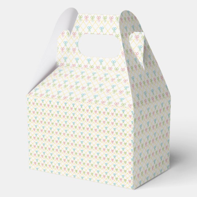 Little bows seamless pattern favour box (Front)