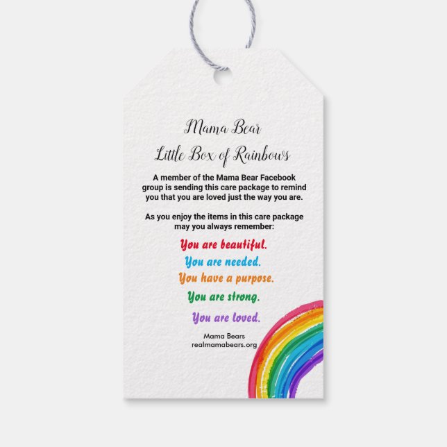 Little Box of Rainbows tag (Back)
