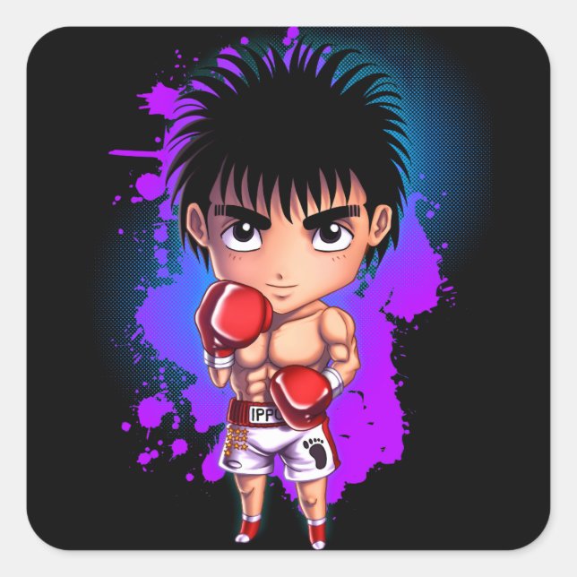 Little Boxer Square Sticker (Front)