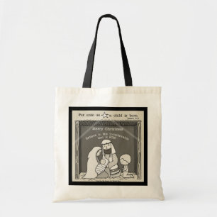 Little Boy at the Manger-Merry Christmas Tote Bag