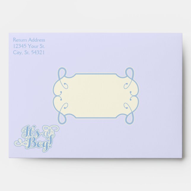 Little Boy Blue Baby Shower, Envelopes (Front)