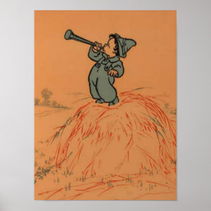 Little Boy Blue Vintage Nursery Rhyme Poster