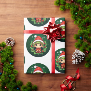 Little Boy Elf Xmas Magic Wrapping Paper