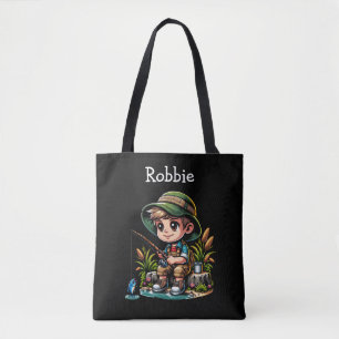 Little Boy Fishing Personalised Tote Bag