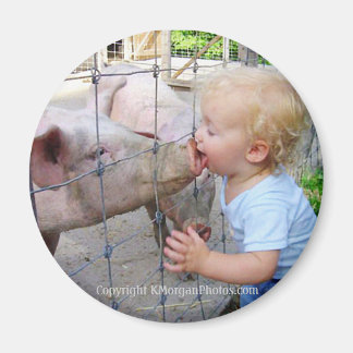 Little Boy & Pig Magnet